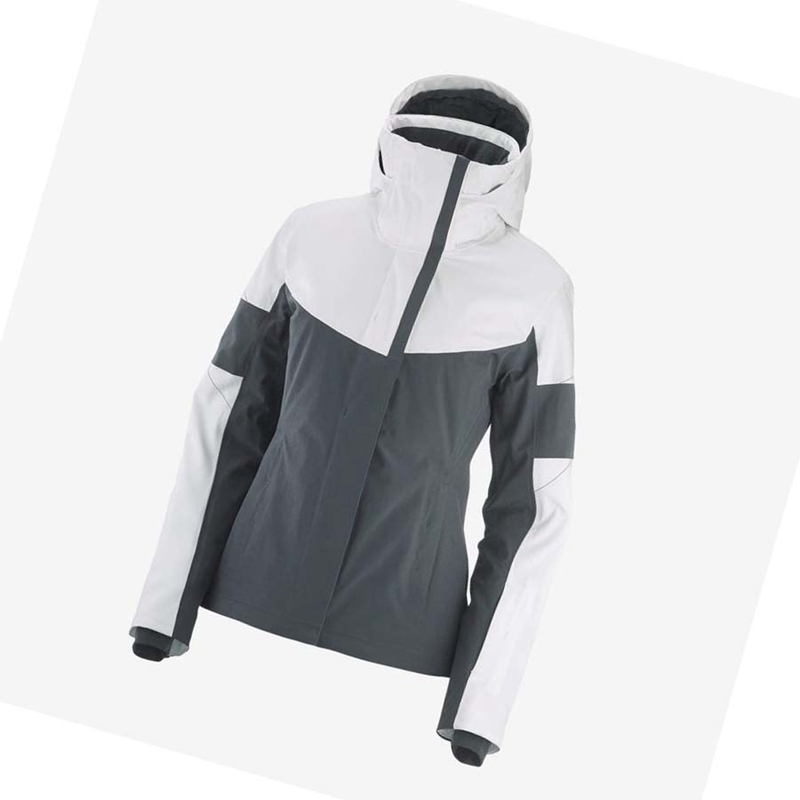 Chaquetas De Esquí Salomon SPEED Mujer Gris | JQXCIEK-36