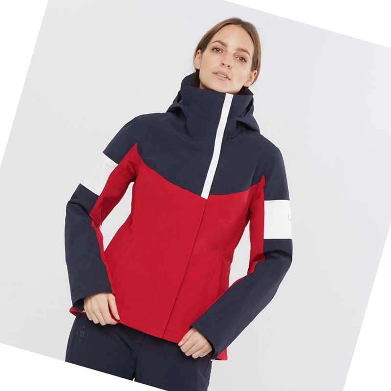 Chaquetas De Esquí Salomon SPEED Mujer Rojas | FGVBTEC-71