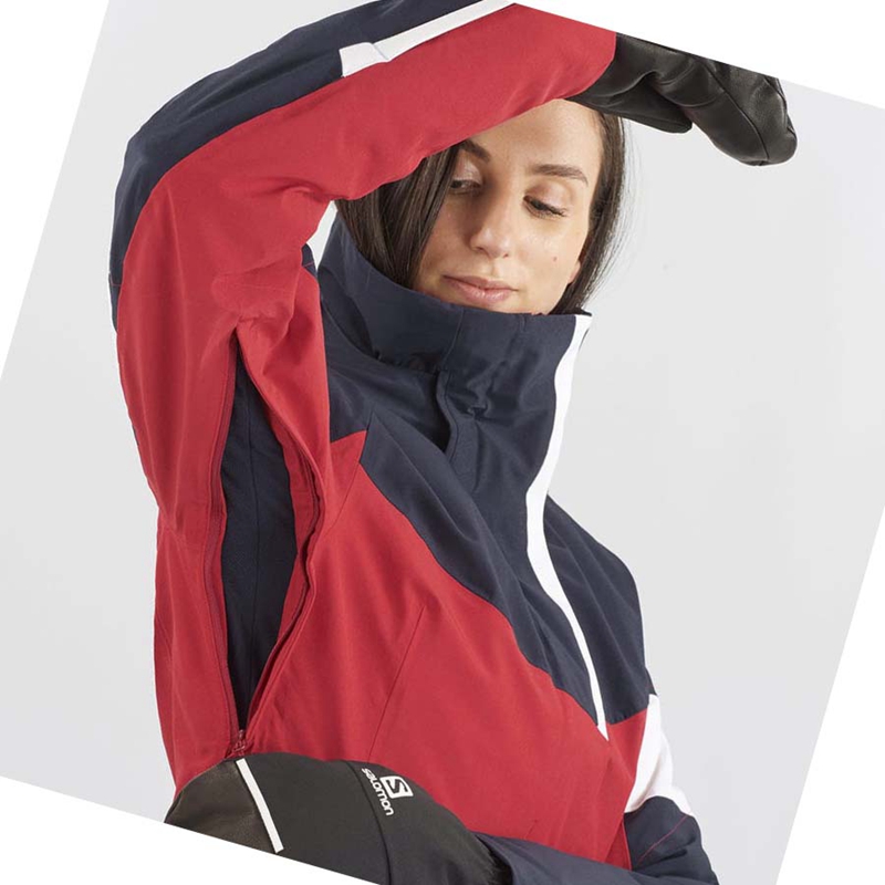 Chaquetas De Esquí Salomon SPEED Mujer Rojas | FGVBTEC-71