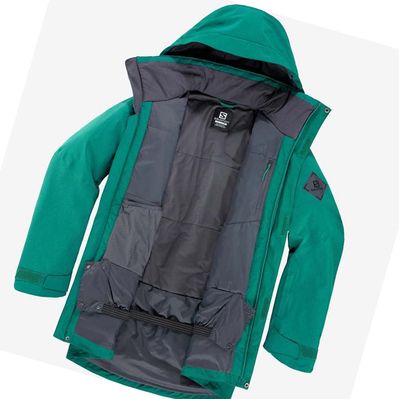 Chaquetas De Esquí Salomon STANCE CARGO Hombre Verde | BNIVOJU-80