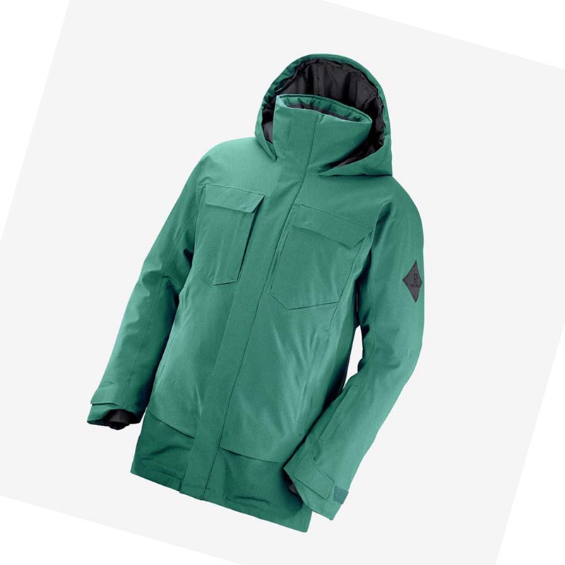 Chaquetas De Esquí Salomon STANCE CARGO Hombre Verde | BNIVOJU-80