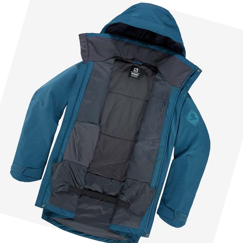 Chaquetas De Esquí Salomon STANCE CARGO Hombre Azules | IRUAWOM-08