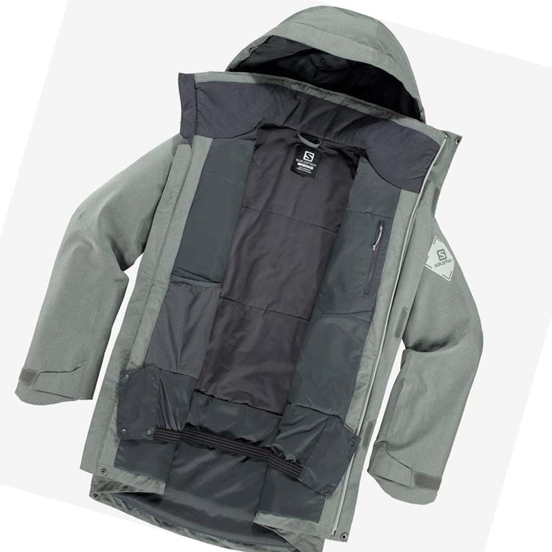 Chaquetas De Esquí Salomon STANCE CARGO Hombre Verde Oliva | JITOWMY-73