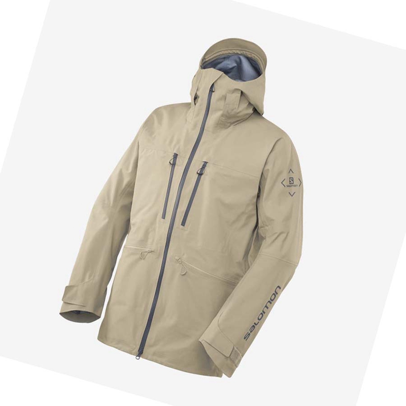 Chaquetas De Esquí Salomon S/LAB QST GORE-TEX PRO 3L Hombre Marrones | VROSFNJ-06