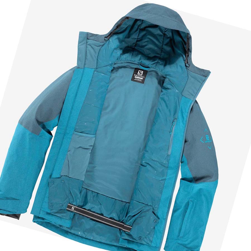 Chaquetas De Esquí Salomon UNTRACKED Hombre Azules | CXFZYNU-42