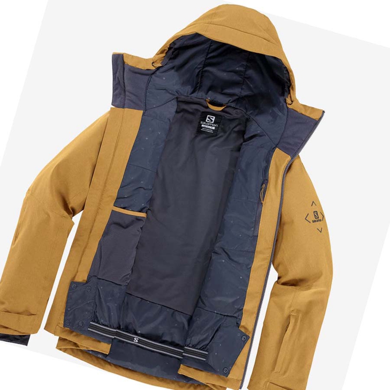 Chaquetas De Esquí Salomon UNTRACKED Hombre Marrones | FXGRWNL-49