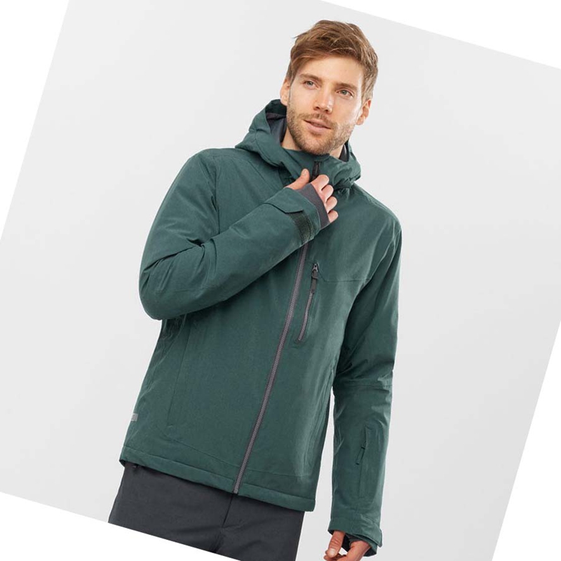 Chaquetas De Esquí Salomon UNTRACKED Hombre Verde | OAFWLBX-29