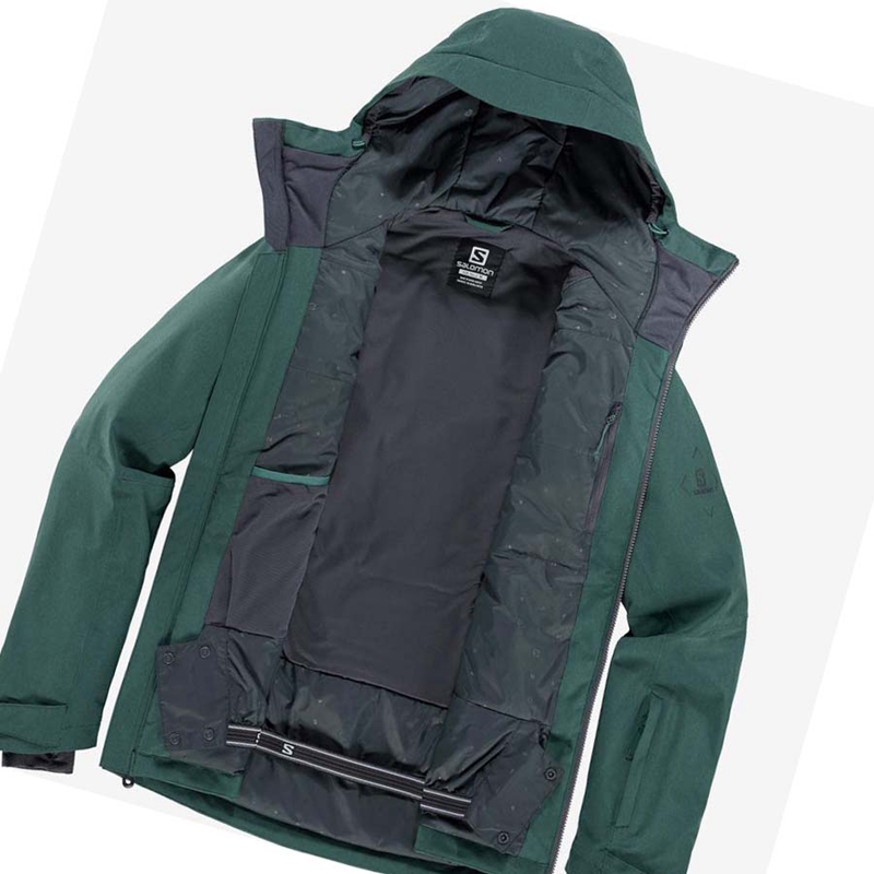 Chaquetas De Esquí Salomon UNTRACKED Hombre Verde | OAFWLBX-29