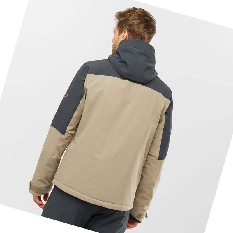 Chaquetas De Esquí Salomon UNTRACKED Hombre Gris Marrones | WOLTRKF-95