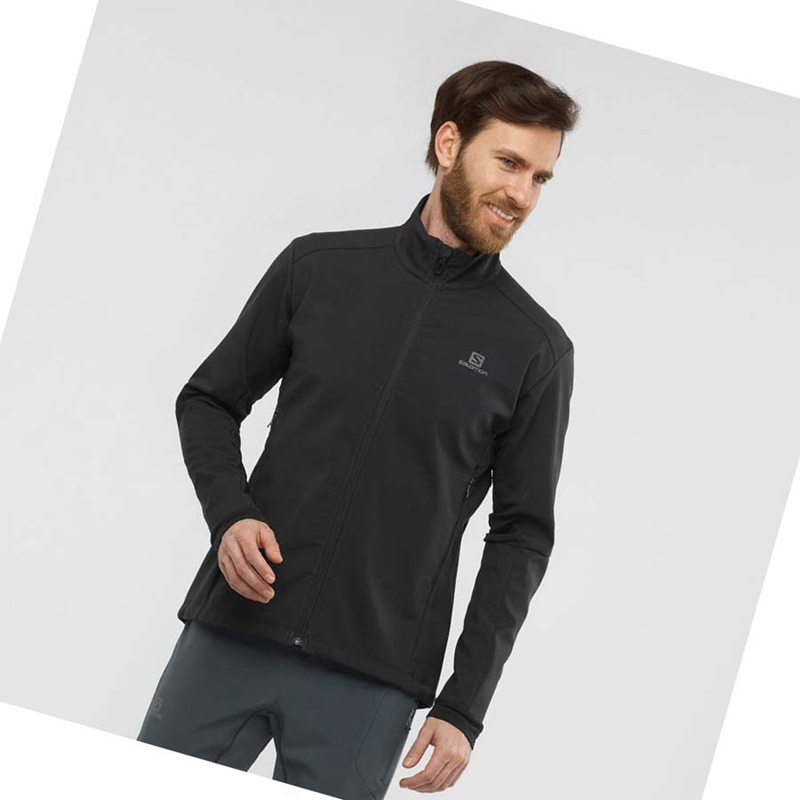 Chaquetas Salomon AGILE SOFTSHELL Hombre Negras | FMZHQDL-65