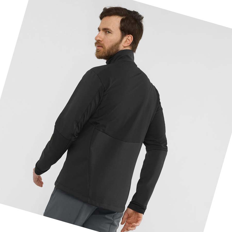 Chaquetas Salomon AGILE SOFTSHELL Hombre Negras | FMZHQDL-65