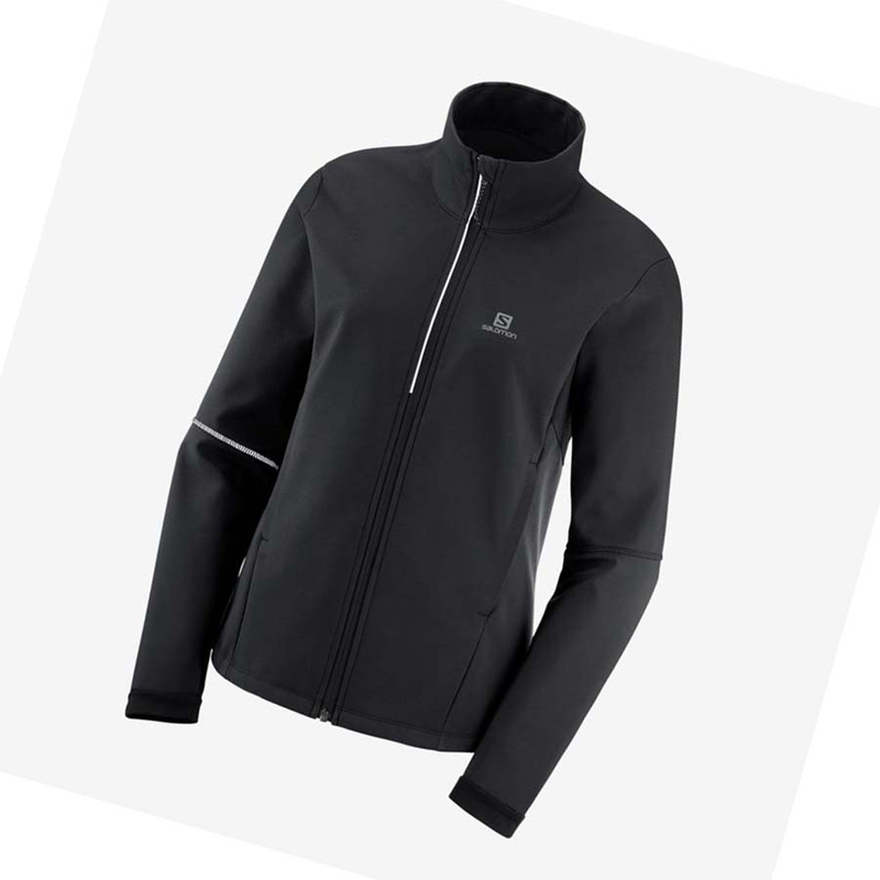 Chaquetas Salomon AGILE SOFTSHELL Mujer Negras | NAQBHOS-75