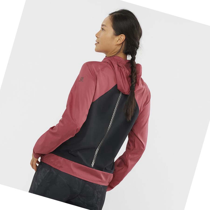 Chaquetas Salomon BONATTI CROSS WIND WINDBREAKERS Mujer Rojas | IOAHGUF-08