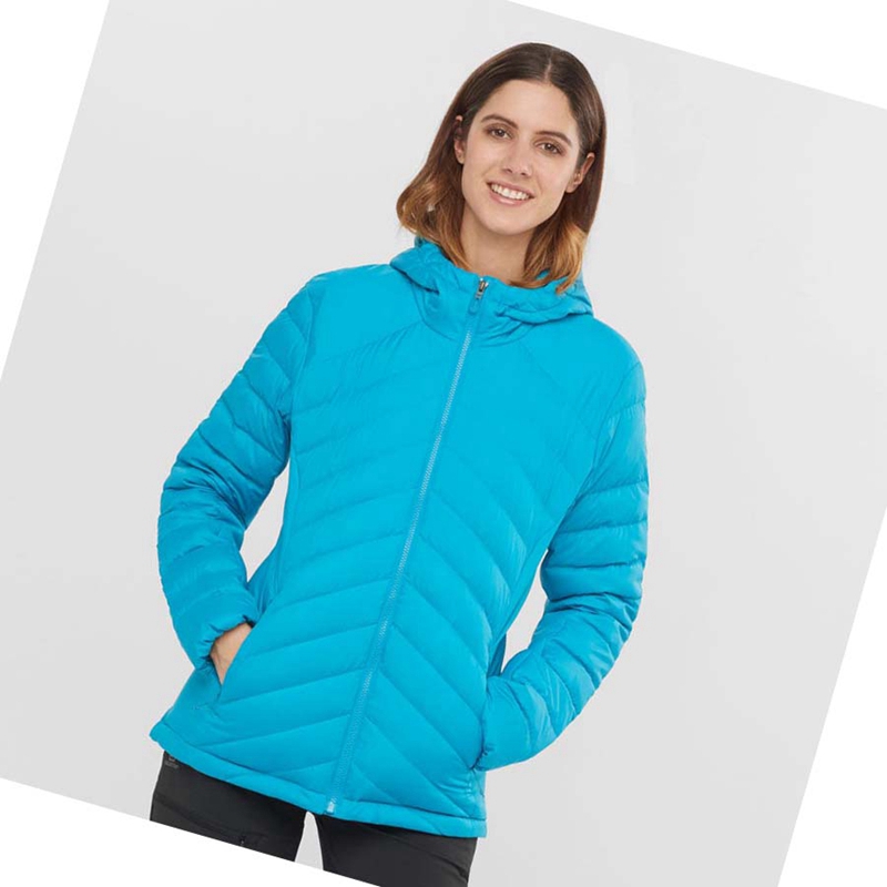 Chaquetas Salomon ESSENTIAL XWARM DOWN INSULATED Mujer Azules | JYLWTIO-28