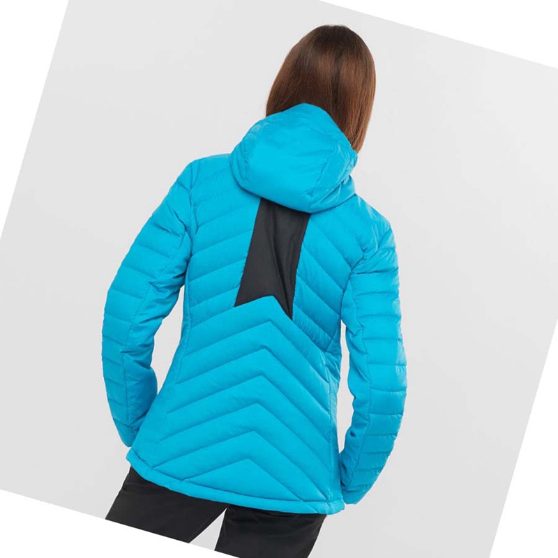 Chaquetas Salomon ESSENTIAL XWARM DOWN INSULATED Mujer Azules | JYLWTIO-28