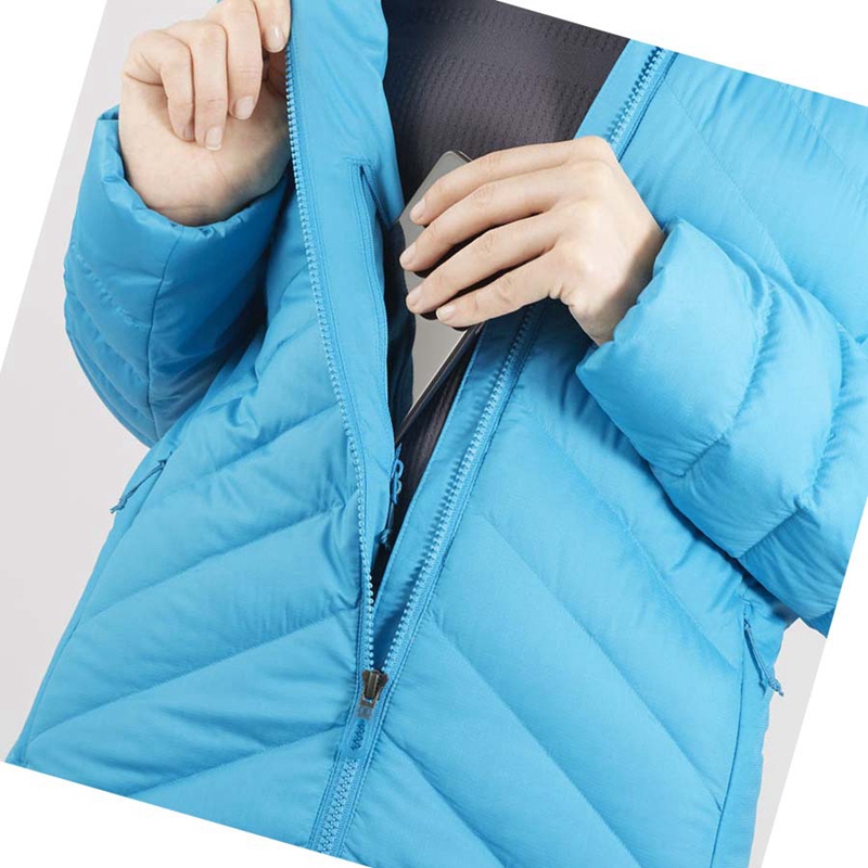 Chaquetas Salomon ESSENTIAL XWARM DOWN INSULATED Mujer Azules | JYLWTIO-28