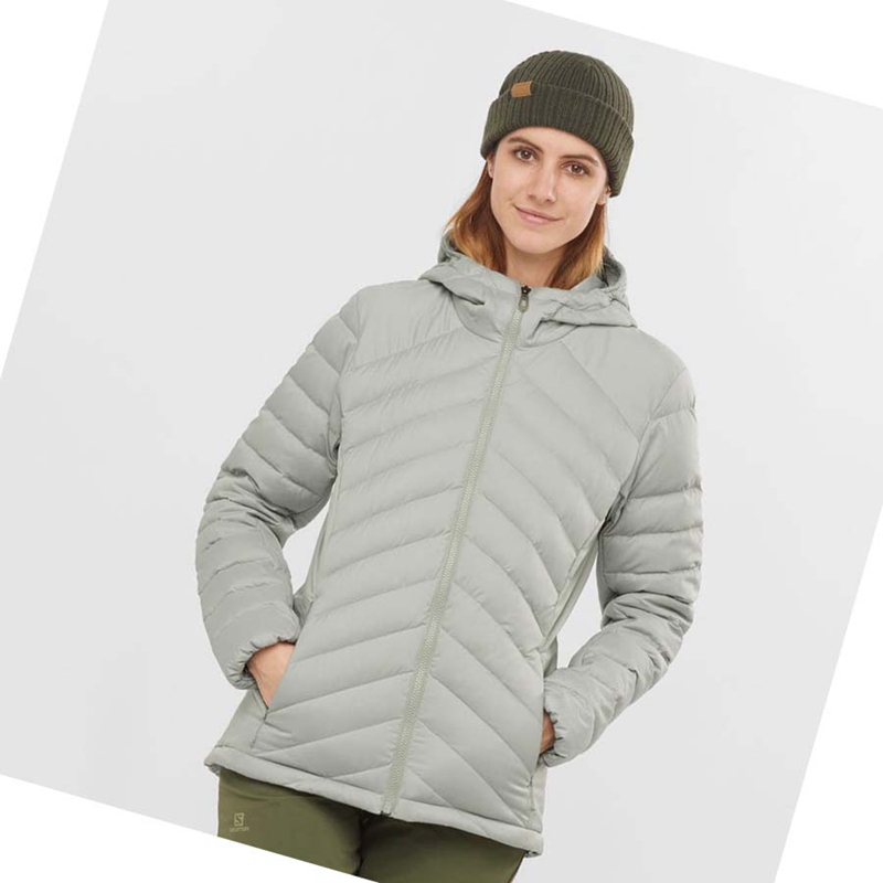 Chaquetas Salomon ESSENTIAL XWARM DOWN INSULATED Mujer Blancas | KGSLIBO-80