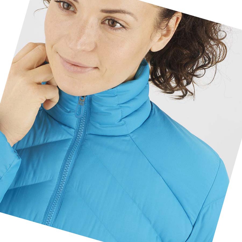 Chaquetas Salomon ESSENTIAL XWARM DOWN INSULATED Mujer Azules | QUPYCBR-70