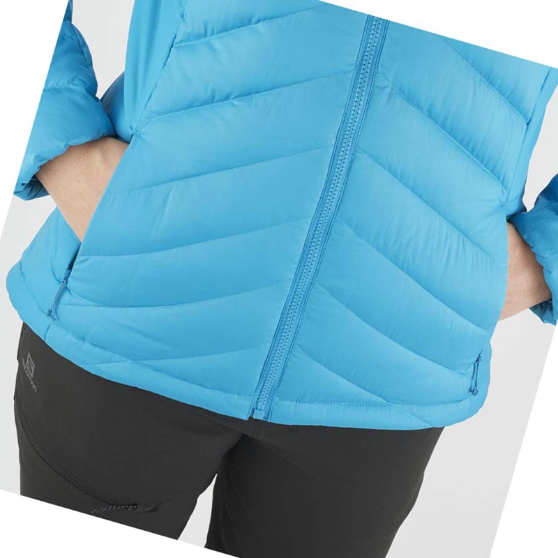 Chaquetas Salomon ESSENTIAL XWARM DOWN INSULATED Mujer Azules | QUPYCBR-70