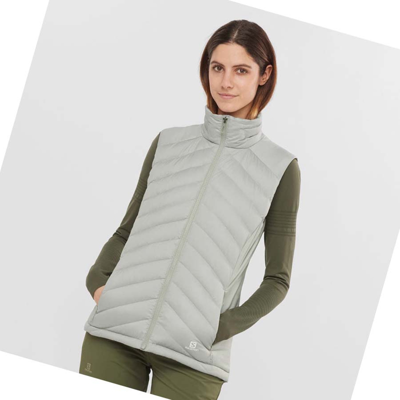 Chaquetas Salomon ESSENTIAL XWARM DOWN INSULATED Mujer Plateadas | TCQWBOK-05