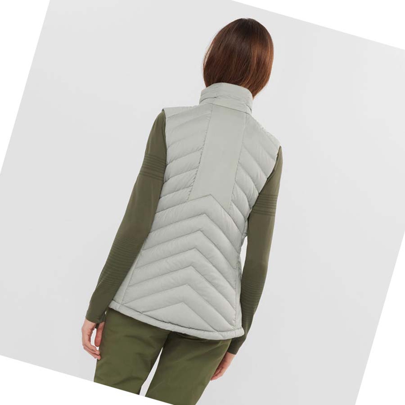 Chaquetas Salomon ESSENTIAL XWARM DOWN INSULATED Mujer Plateadas | TCQWBOK-05