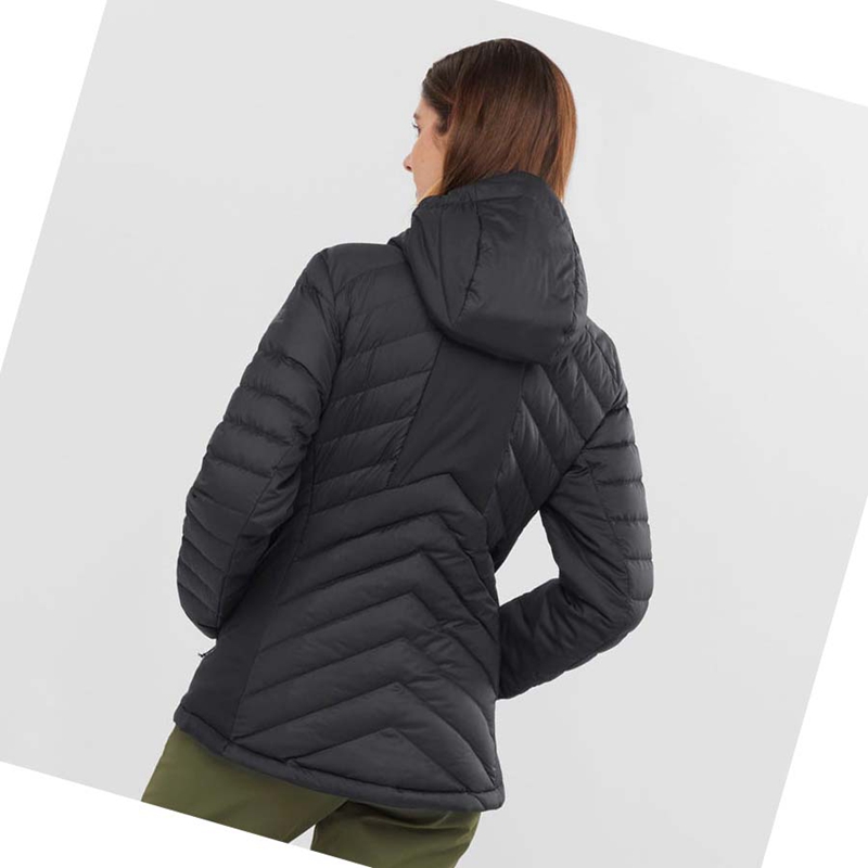 Chaquetas Salomon ESSENTIAL XWARM DOWN INSULATED Mujer Negras | XMVCLOW-02