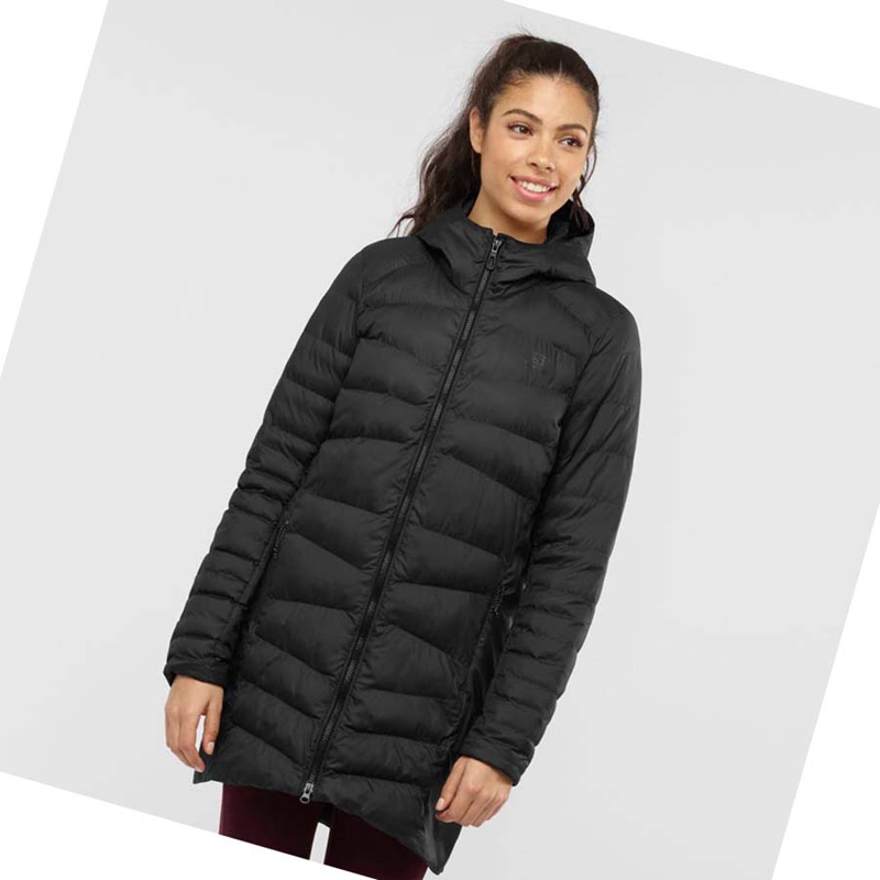 Chaquetas Salomon ESSENTIAL XWARM LONG INSULATED Mujer Negras | YMWXRGK-18