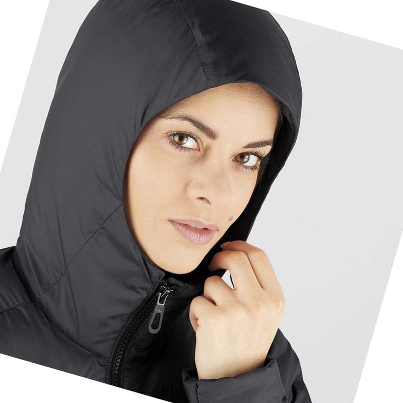 Chaquetas Salomon ESSENTIAL XWARM LONG INSULATED Mujer Negras | YMWXRGK-18