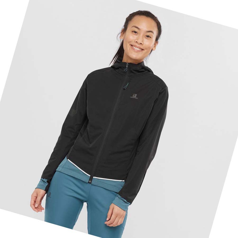 Chaquetas Salomon LIGHT SHELL Mujer Negras | NWLYASJ-17