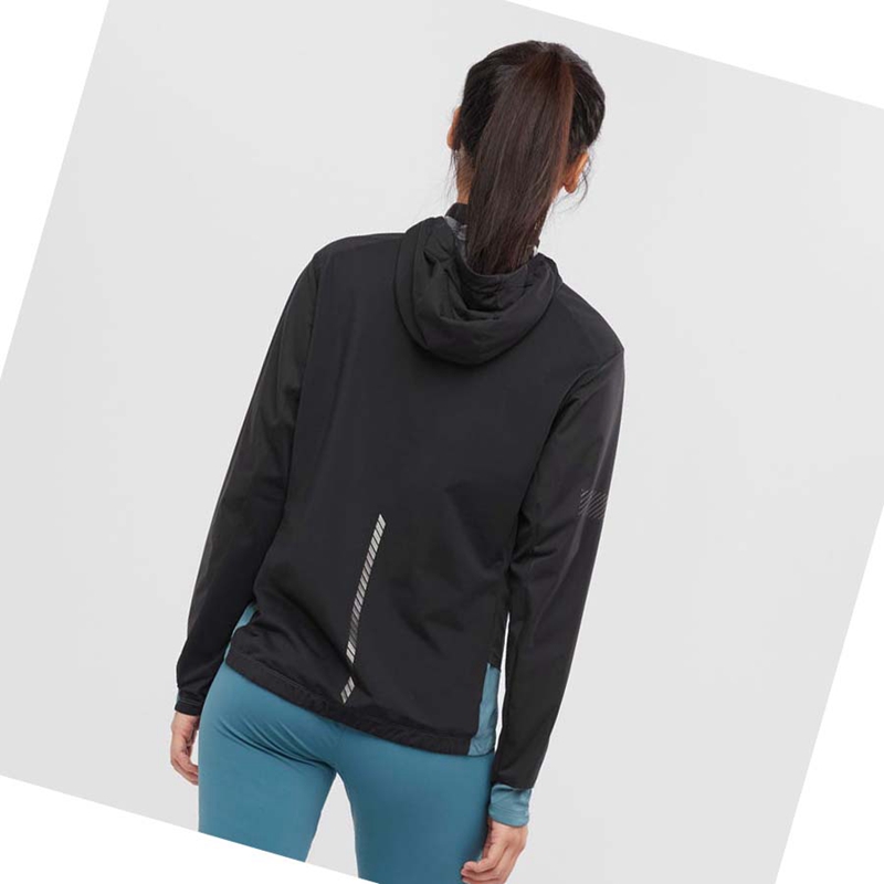 Chaquetas Salomon LIGHT SHELL Mujer Negras | NWLYASJ-17