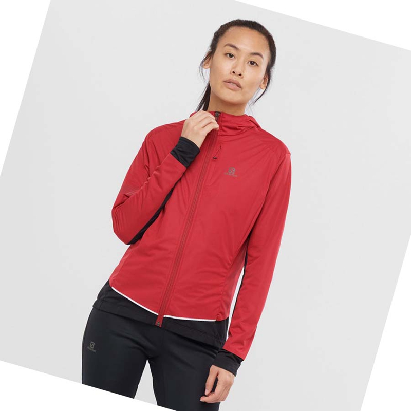 Chaquetas Salomon LIGHT SHELL Mujer Rojas | OAPXQKJ-02