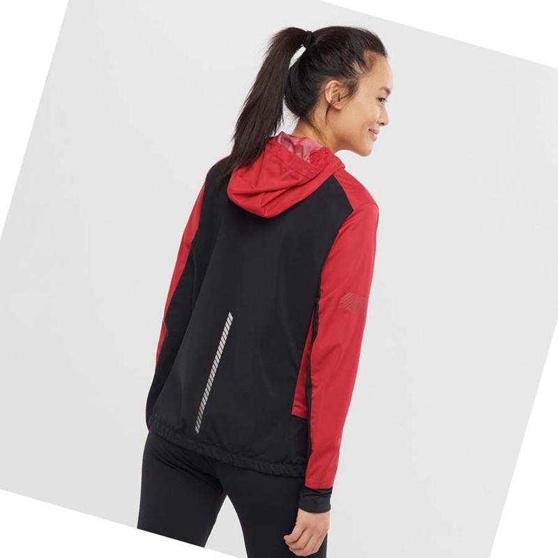 Chaquetas Salomon LIGHT SHELL Mujer Rojas | OAPXQKJ-02