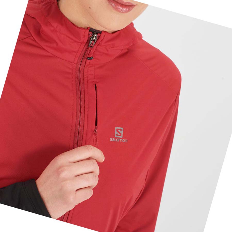 Chaquetas Salomon LIGHT SHELL Mujer Rojas | OAPXQKJ-02