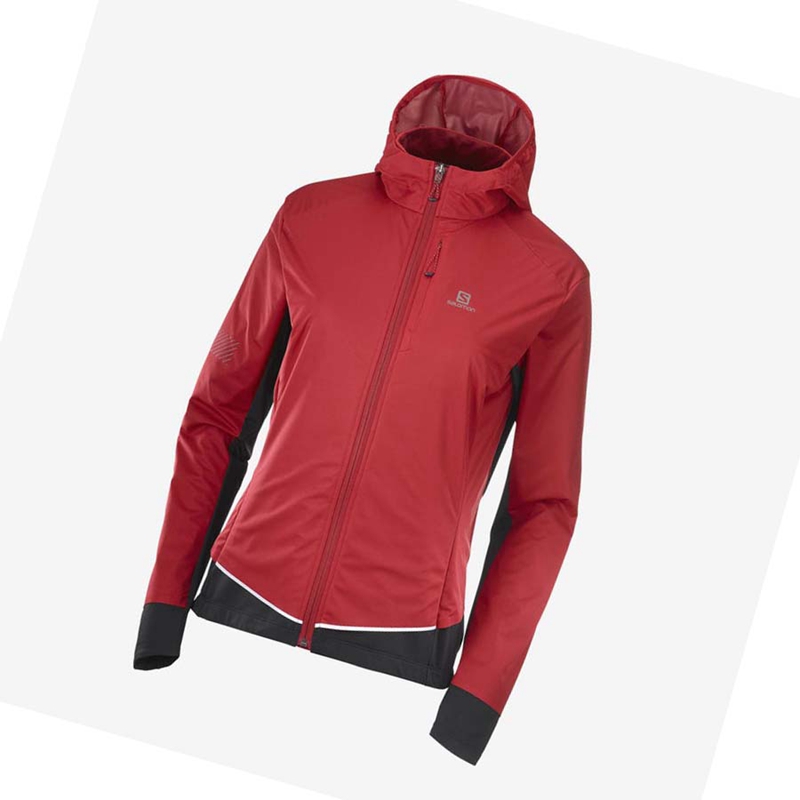 Chaquetas Salomon LIGHT SHELL Mujer Rojas | OAPXQKJ-02