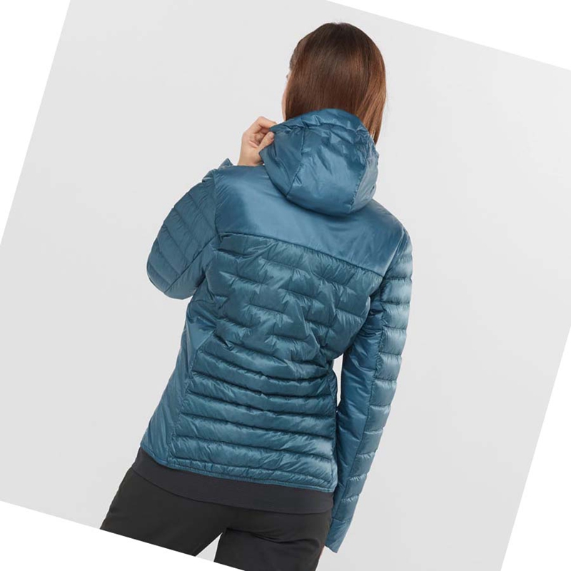 Chaquetas Salomon OUTLINE DOWN INSULATED Mujer Azules | WUYBIFX-80