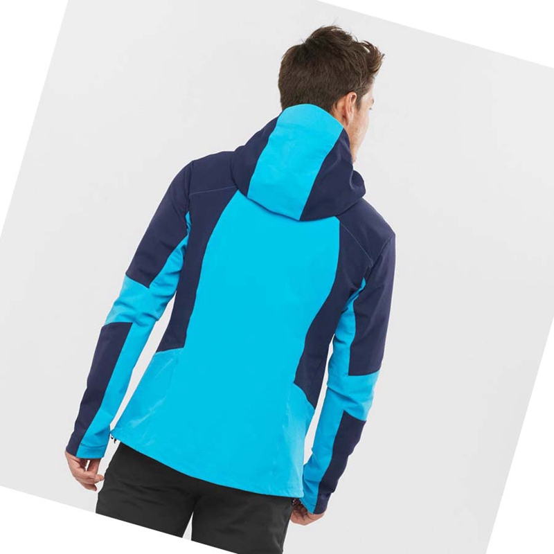 Chaquetas Salomon OUTPEAK SOFTSHELL Hombre Azules | PQRIGVK-91