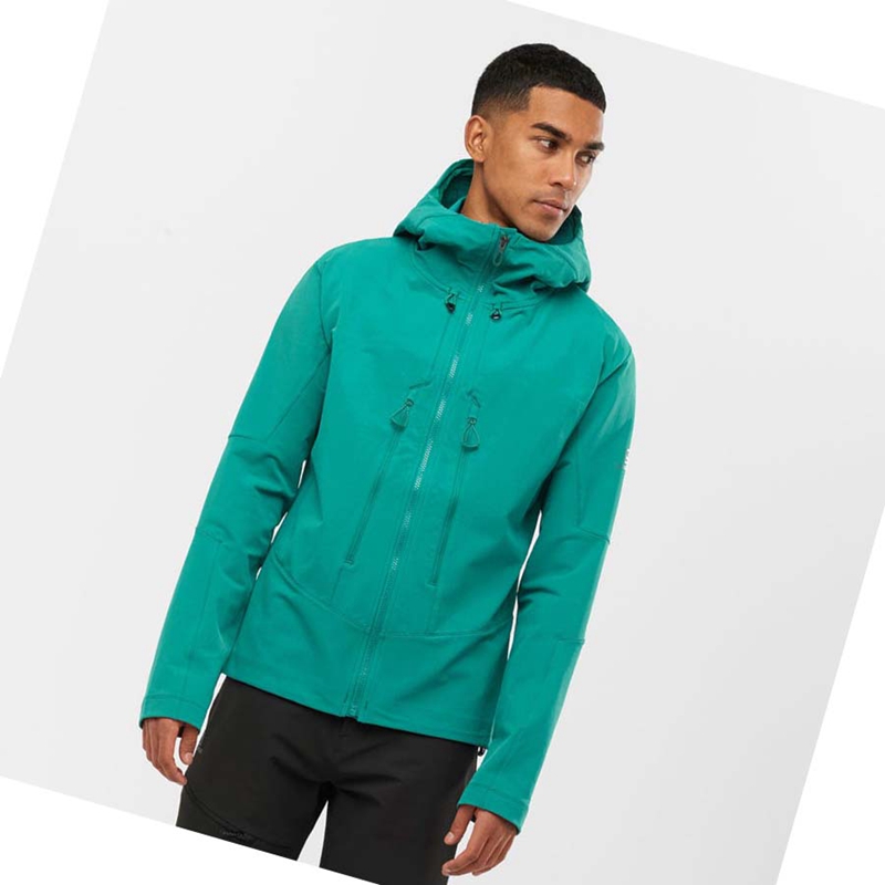 Chaquetas Salomon OUTPEAK SOFTSHELL Hombre Verde | VXDRSHZ-04