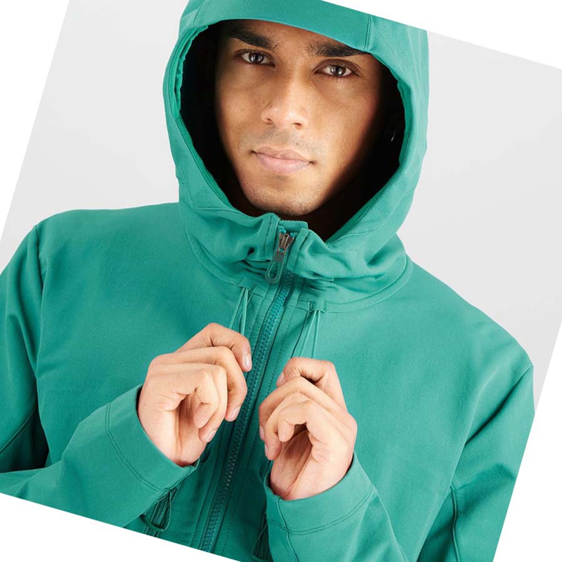 Chaquetas Salomon OUTPEAK SOFTSHELL Hombre Verde | VXDRSHZ-04