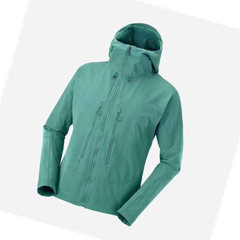 Chaquetas Salomon OUTPEAK SOFTSHELL Hombre Verde | VXDRSHZ-04