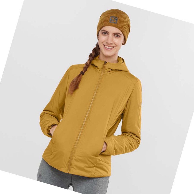 Chaquetas Salomon OUTRACK INSULATED Mujer Amarillo | UCYLFIG-80