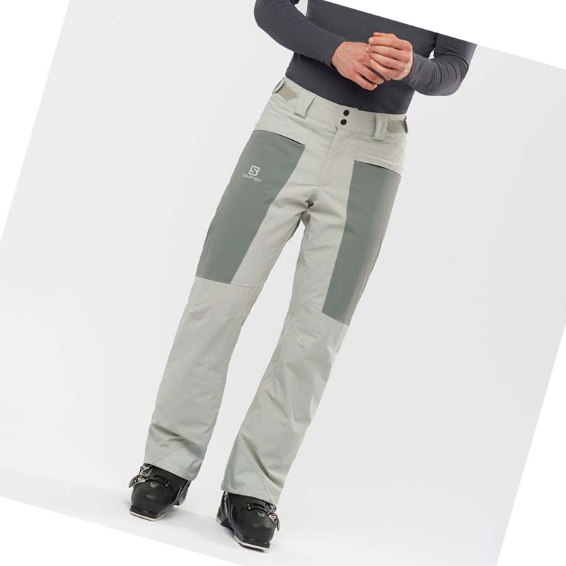 Pantalones De Esquí Salomon BRILLIANT Hombre Verde Oliva | RHDXKQS-04