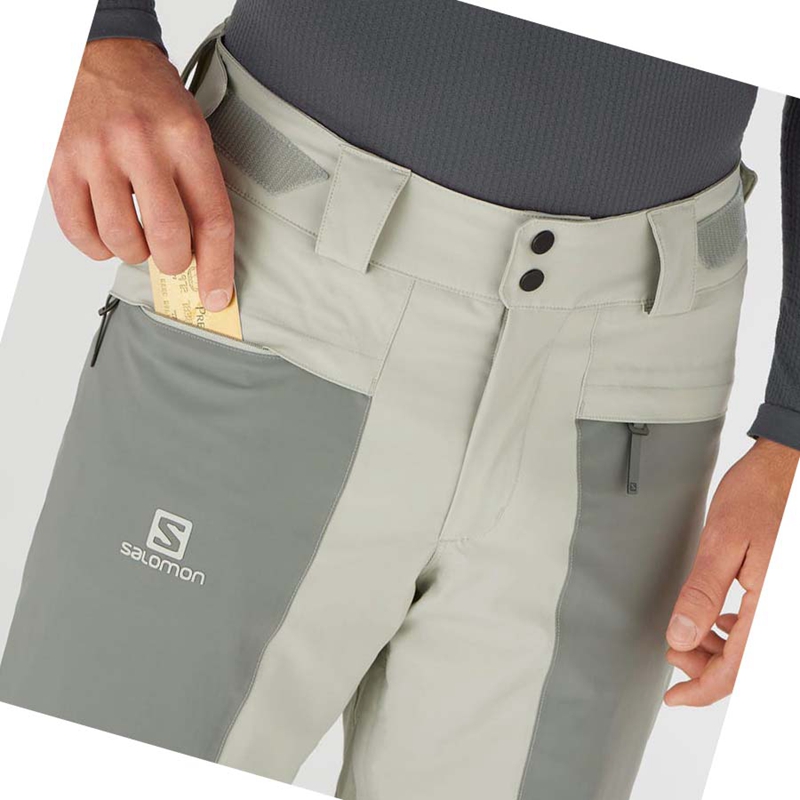 Pantalones De Esquí Salomon BRILLIANT Hombre Verde Oliva | RHDXKQS-04