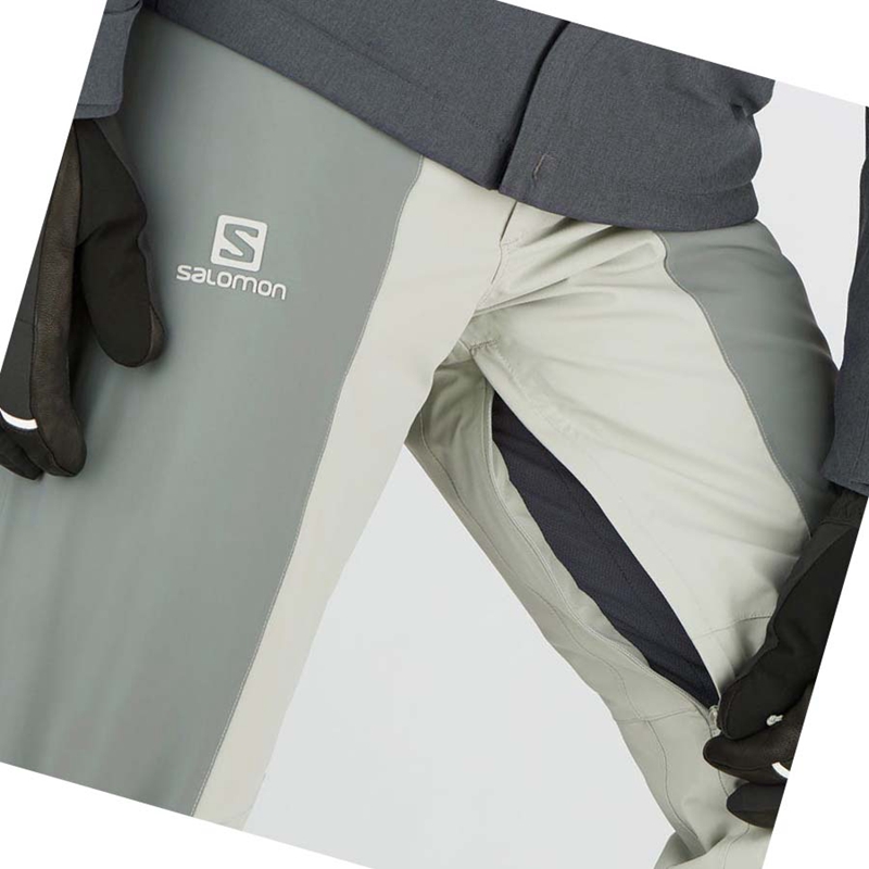 Pantalones De Esquí Salomon BRILLIANT Hombre Verde Oliva | RHDXKQS-04