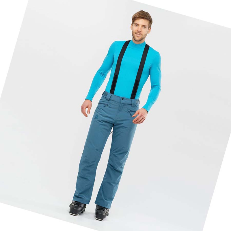 Pantalones De Esquí Salomon EDGE Hombre Azules | AWNSHXR-82