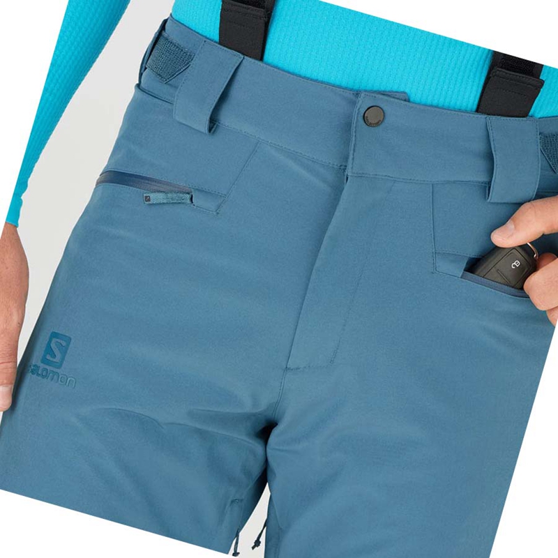 Pantalones De Esquí Salomon EDGE Hombre Azules | AWNSHXR-82