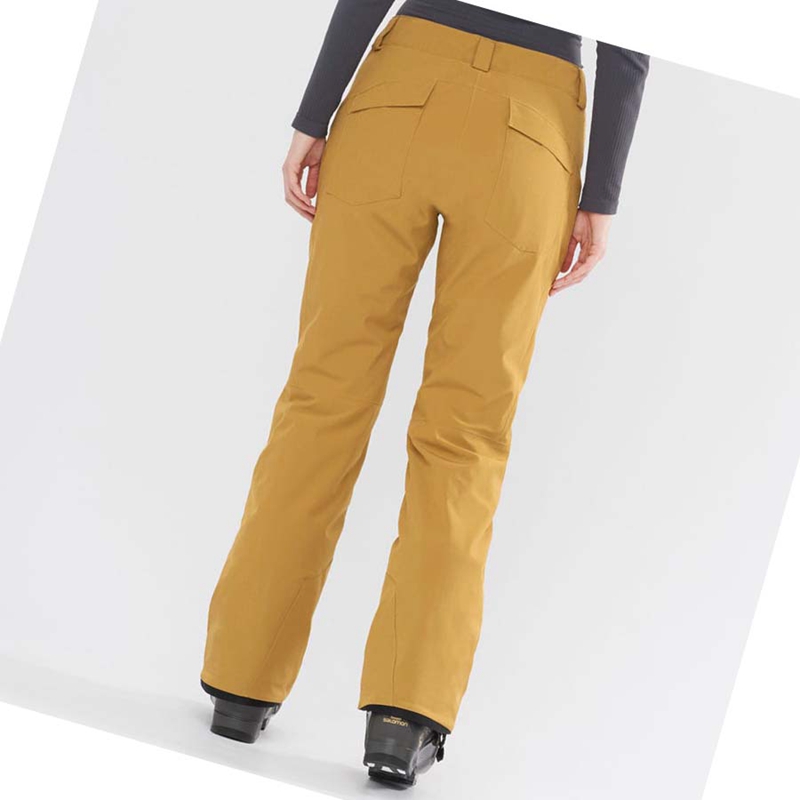 Pantalones De Esquí Salomon EDGE Mujer Amarillo | HGRYNLB-50