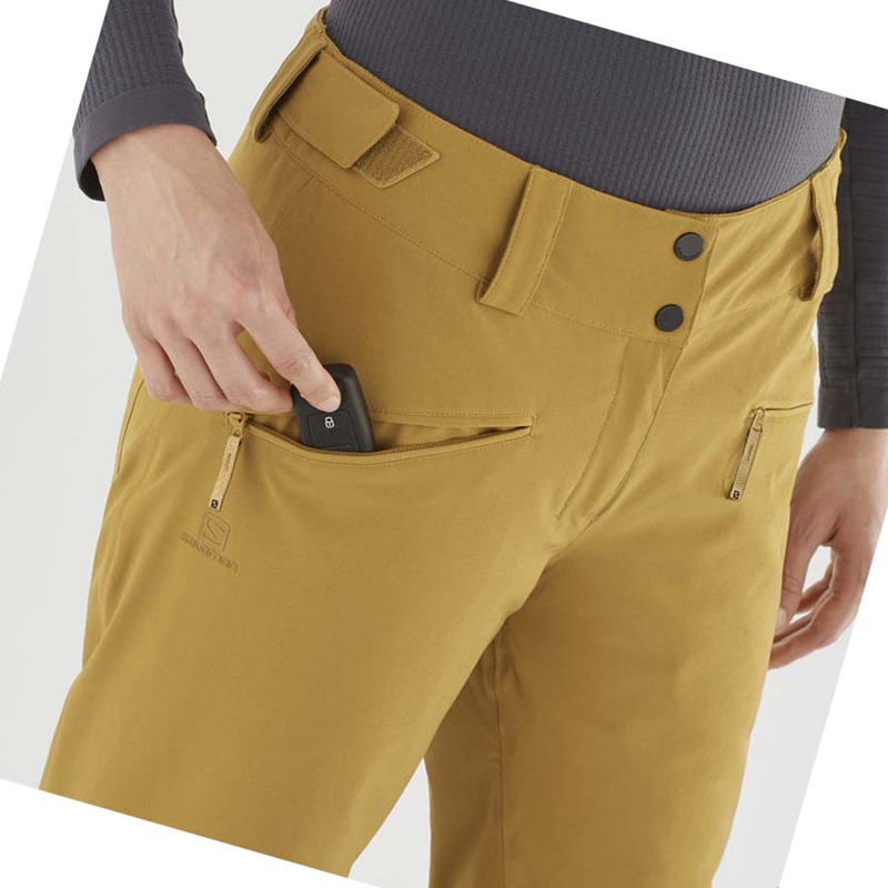 Pantalones De Esquí Salomon EDGE Mujer Amarillo | HGRYNLB-50