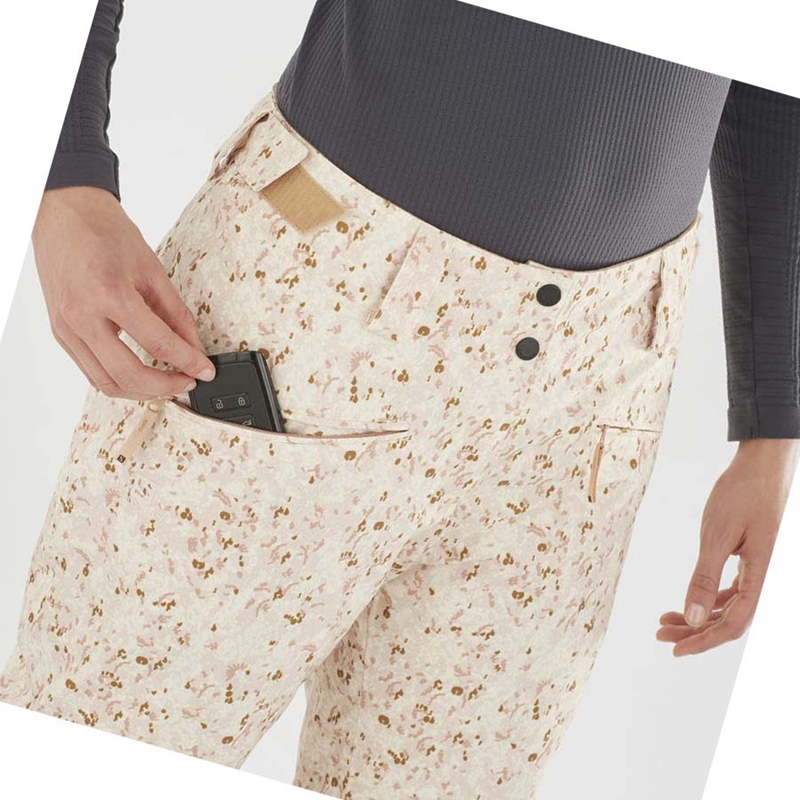 Pantalones De Esquí Salomon EDGE Mujer Beige | SNLYHIX-90