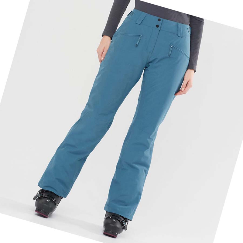 Pantalones De Esquí Salomon EDGE Mujer Turquesa | DHXJZAS-64