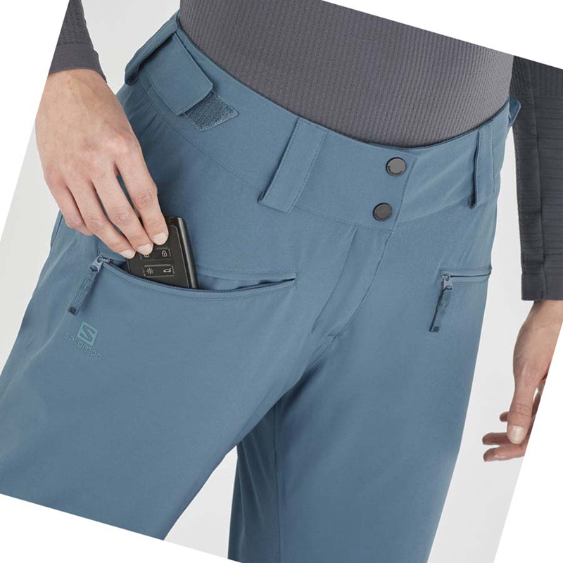 Pantalones De Esquí Salomon EDGE Mujer Turquesa | DHXJZAS-64